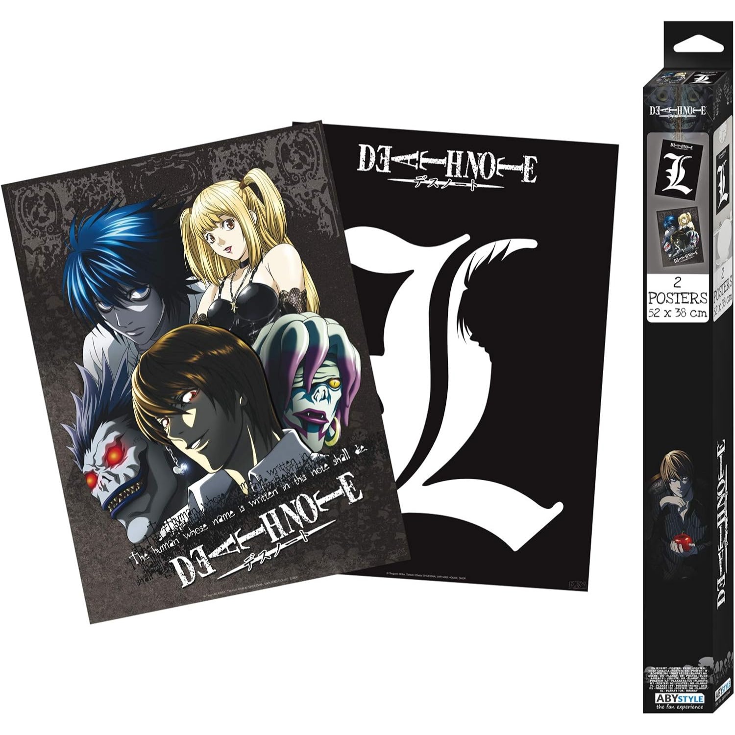 death-note-set-2-posters-chibi-52x38-l-groupe-x4-01 Set 2 Posters Chibi 52x38 L & Groupe - Death Note - ABYstyle – Image 1