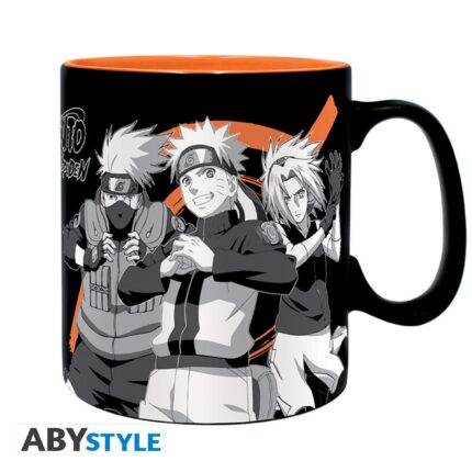 Mug 460 ml Naruto Shippuden Groupe noir & blanc – ABYstyle - Manga Story