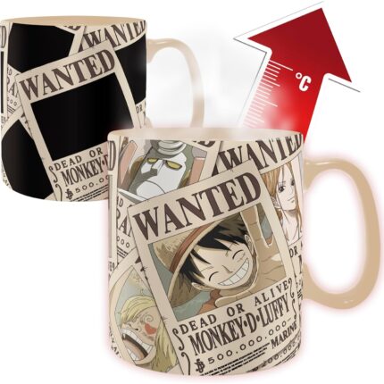 Mug Heat Change 460 ml Wanted – One Piece – ABYstyle - Manga Story