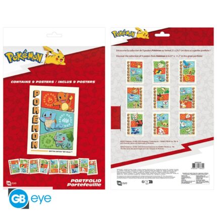 Portfolio 9 posters Starters Pokemon 21×29,7 – ABYstyle - Manga Story