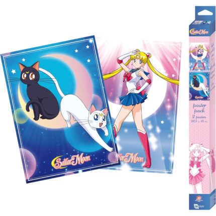 Set 2 Posters Chibi 52×38 – Sailor Moon & Chats – ABYstyle - Manga Story