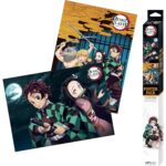 Set 2 Posters Chibi 52x38 Groupe & Duo - Demon Slayer - ABYstyle