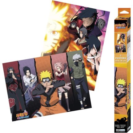 Set 2 Posters Chibi 52×38 Groupes Naruto Shippuden – ABYstyle - Manga Story
