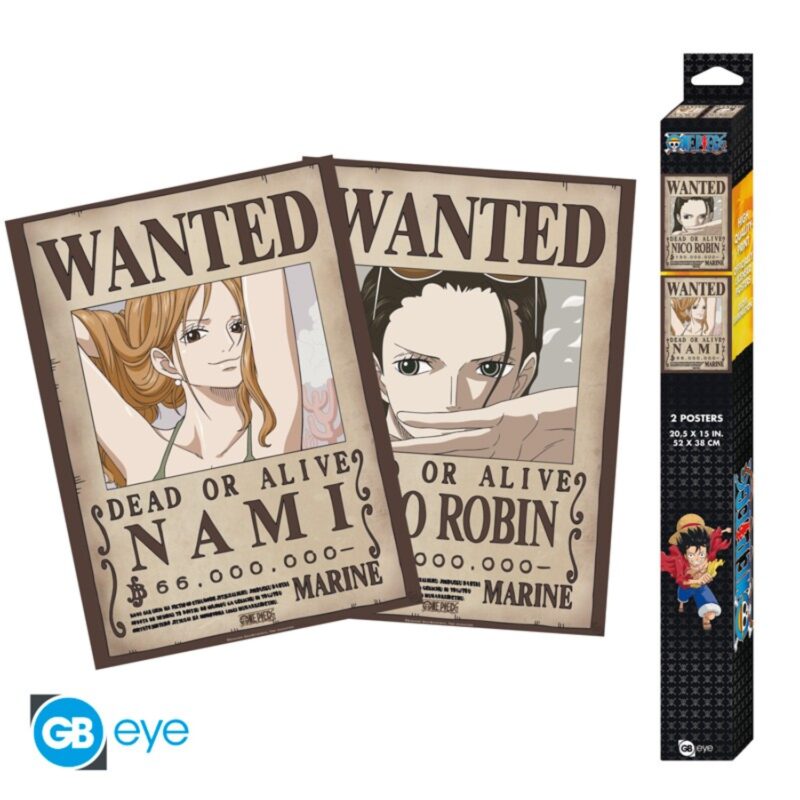 Set 2 Posters Chibi 52×38 Nami & Robin – One Piece – ABYstyle - Manga Story