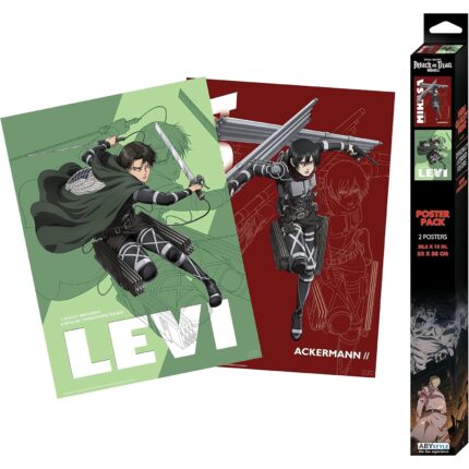 Set 2 Posters Chibi L’Attaque des Titans 52×38 – ABYstyle - Manga Story