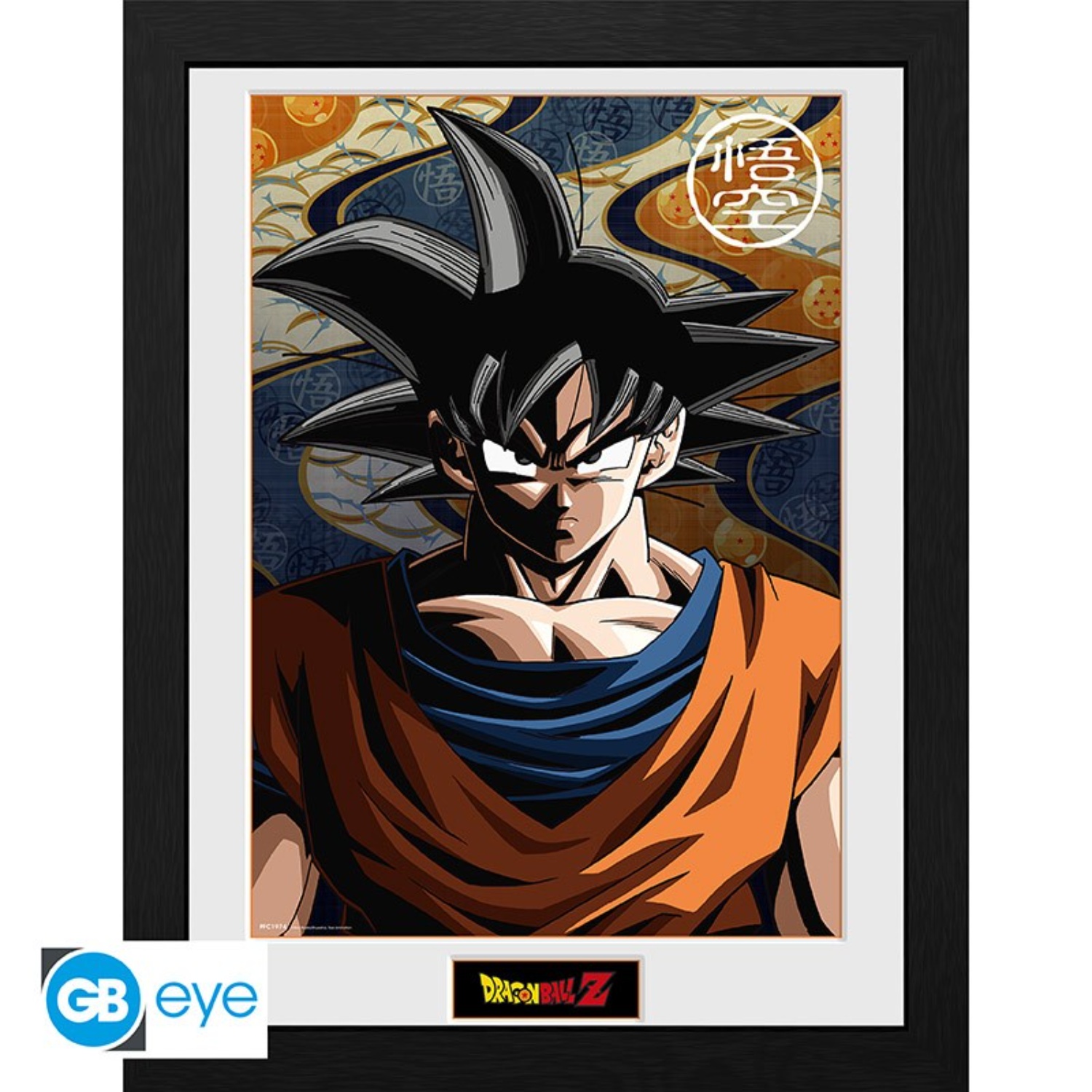 tirage_encadre_goku_30x40-dragon_ball_z-abystyle Tirage encadré Goku 30x40 - Dragon Ball Z - ABYstyle – Image 1