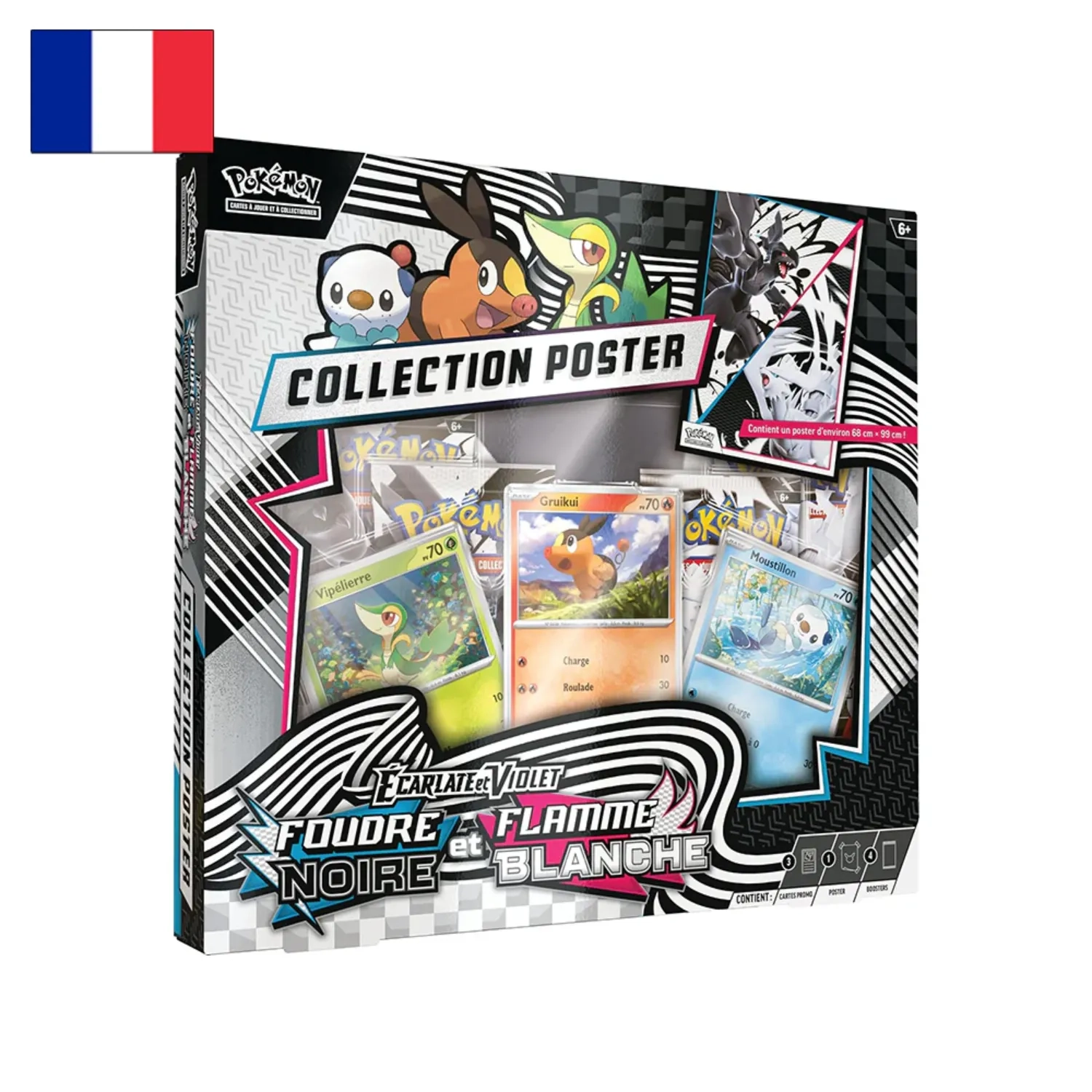 pokmon_coffret_collection_poster_ev105_foudre_noire_et_flamme_blanche-01 Pokémon - Coffret Collection Poster EV10.5 Foudre Noire et Flamme Blanche : Vipélierre, Gruikui et Moustillon – Image 1