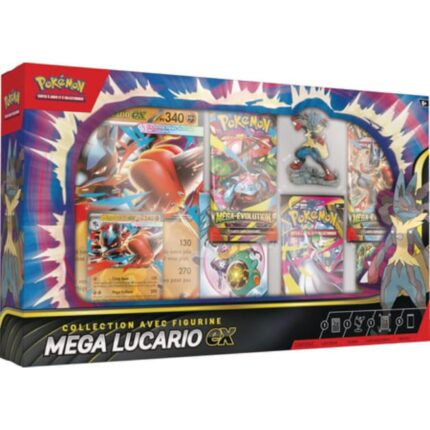 Coffret Pokemon Collection avec Figurine Méga Lucario ex - Manga Story