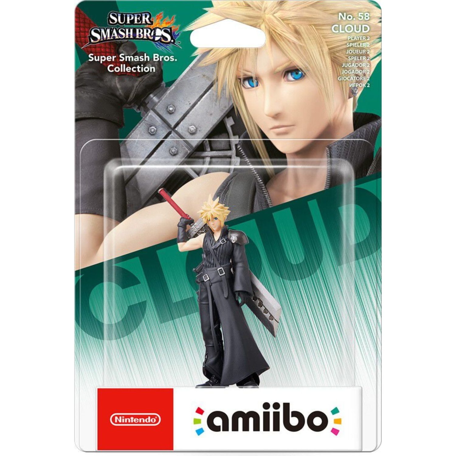 amiibo_cloud_joueur_2_super_smash_bros_collection_nintendo-01 Amiibo Cloud (joueur 2) - Super Smash Bros. Collection - Nintendo – Image 1